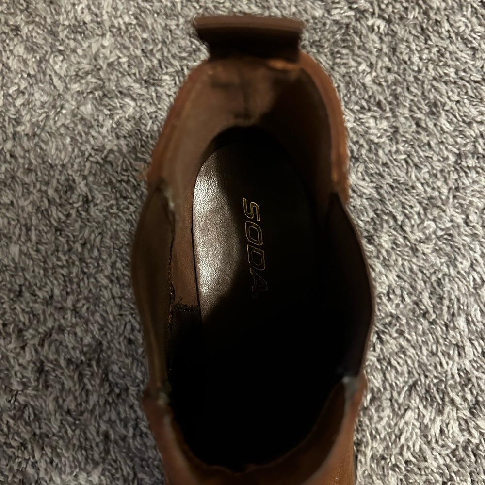 Women’s Brown Suede Chelsea Boots Size 10 - Picture 3 of 6
